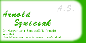 arnold szmicsak business card